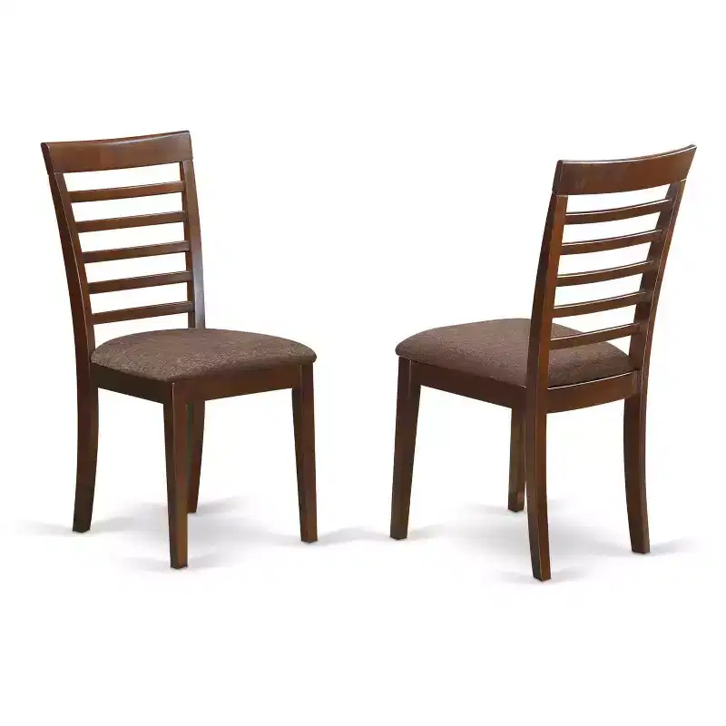 HomeStock 3-Pc Mahogany Finish Solid Wood Top With Dropleaf Dining Table Set