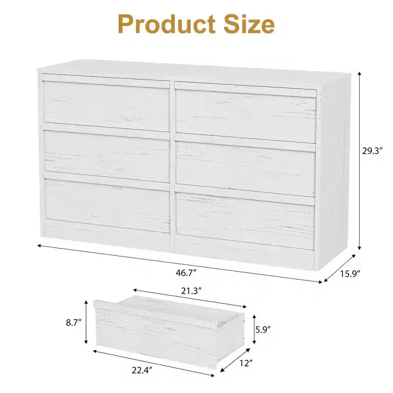 Chest of Drawers - Scandinavian Style Wood Sideboard with Spacious Countertop