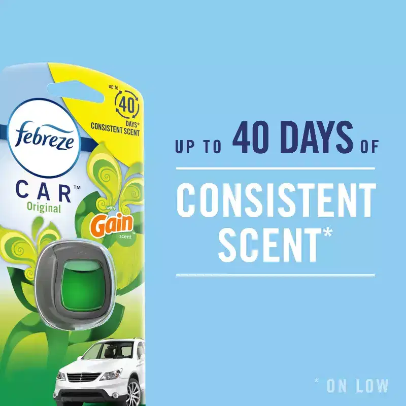 Febreze Car Air Freshener Vent Clip - Berry & Bramble - 0.13 fl oz/2pk: Oil-Based, Disposable, Adjustable Scent