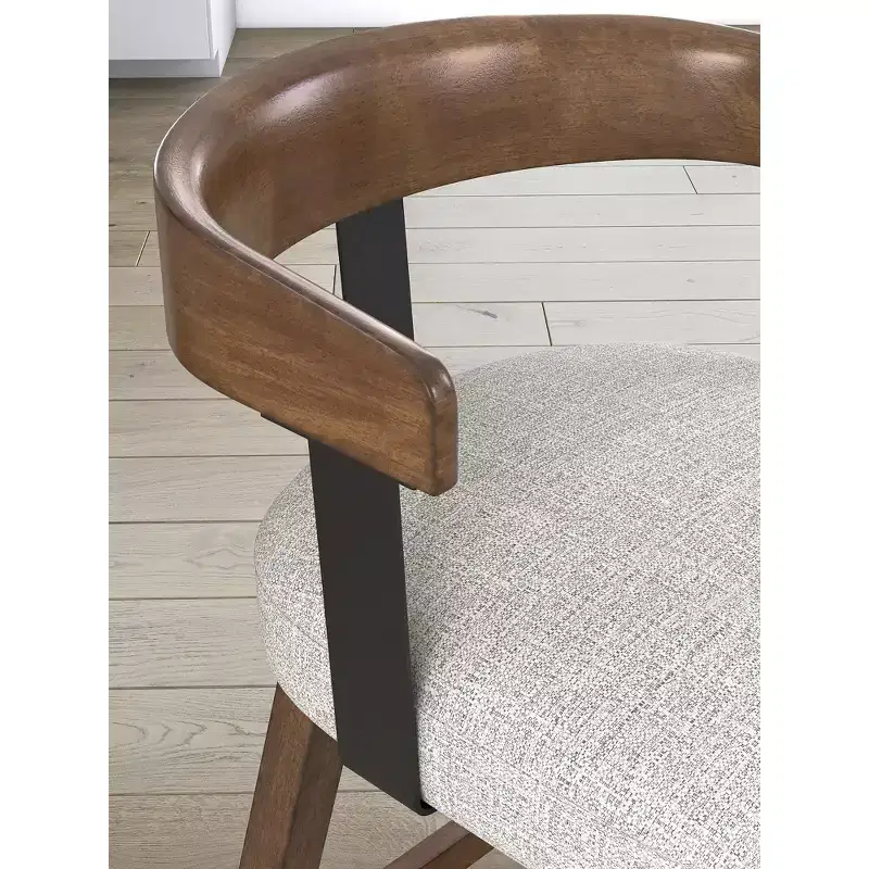 Signature Design by Ashley Ralene Counter Height Upholstered Swivel Barstools, Set of 2, Medium Brown
