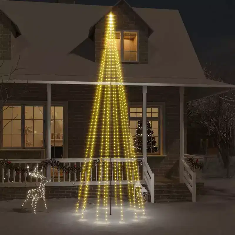 vidaXL Christmas Tree Warm white Copper Extra Tall Height-Adjustable