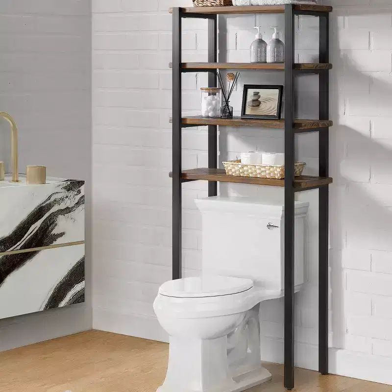 Pomona Over The Toilet 4-Shelf Bath Storage - Alaterre Furniture