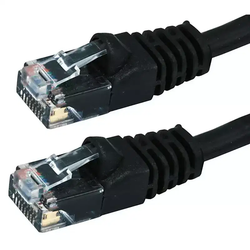 Cat5e Ethernet Patch Cable RJ45 Stranded 350Mhz UTP Copper 24AWG 5 ft Black