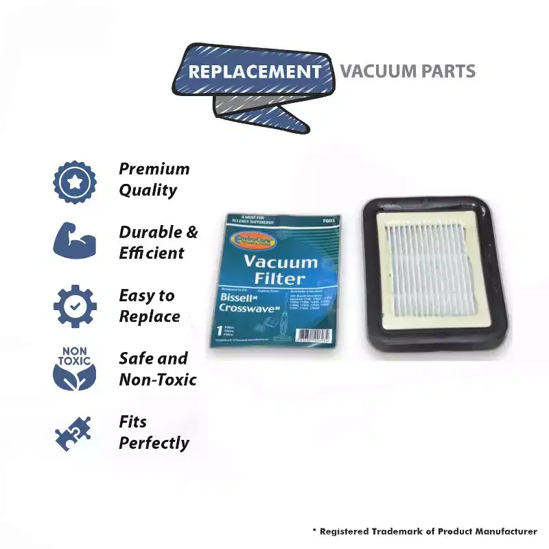 Topvacuumparts Replacement Part For Bissell 1785 Series, Crosswave Vacuum Cleaner Hepa Filter # compare to part 18 2328 01