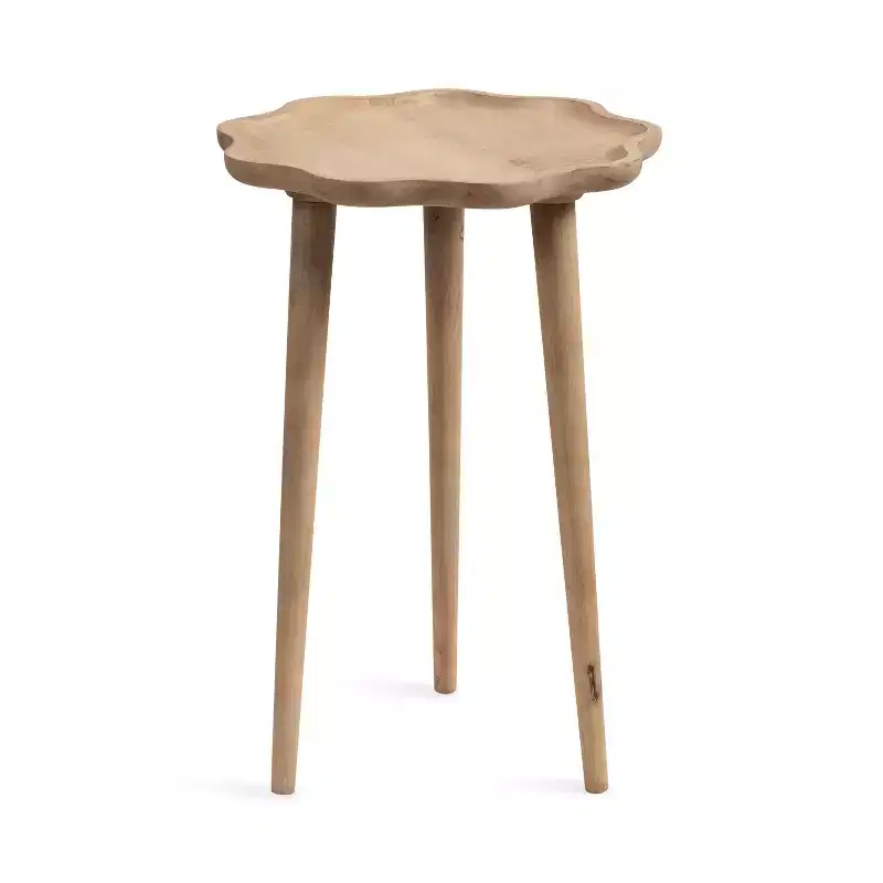 Kate and Laurel Alezar Scallop Wood Side Table