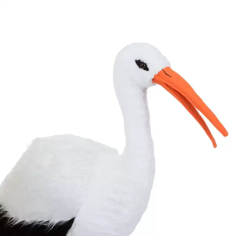 Melissa & Doug Lifelike Plush Stork Giant Standing Stuffed Animal: Polyester Material, Creativity Focus, Character Theme
