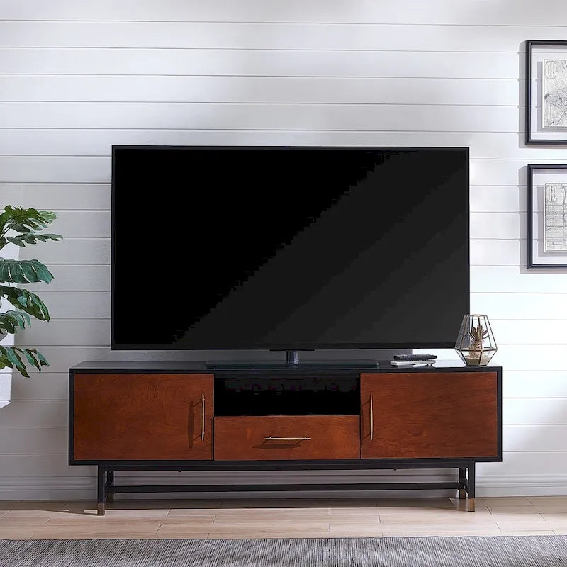 Mid-century Modern Media TV Stand for TV's up to 61