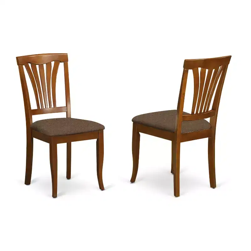 HomeStock 5-Piece Round Saddle Brown Finish Solid Wood Top Dining table with 4 Chairs