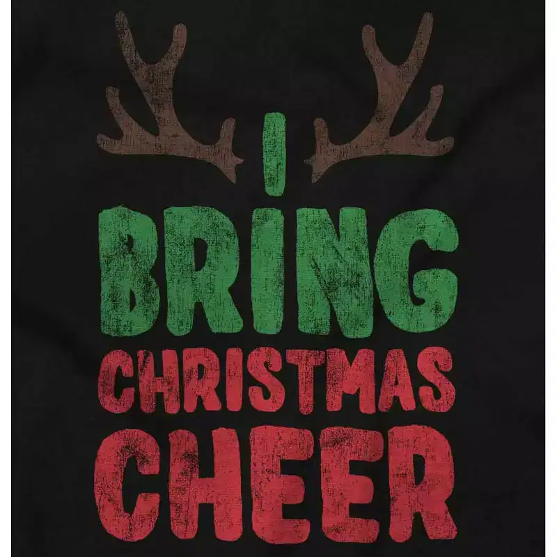 Bring Christmas Cheer Reindeer Antler Sweatshirt for Men or Women Brisco Brands