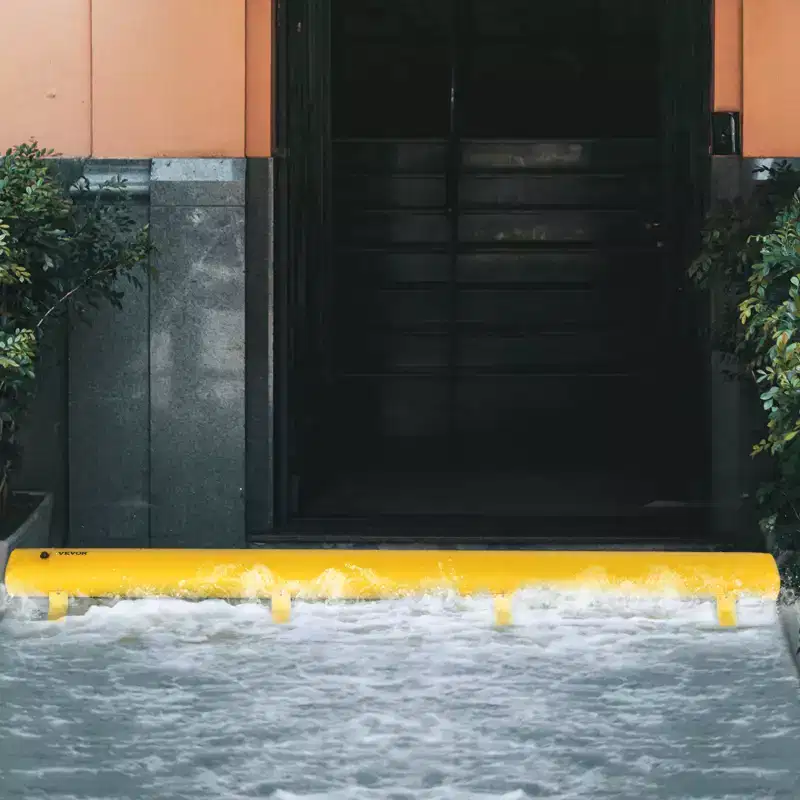 VEVOR Flood Bag, 24 ft Length x 12 in Height, Reusable PVC Water Diversion Tubes, Lightweight with Excellent Waterproof Effect, Yellow