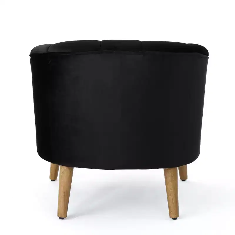 Christopher Knight Home Eryn Mid-Century Modern Rubberwood Altay Velvet Upholstered Accent Chair