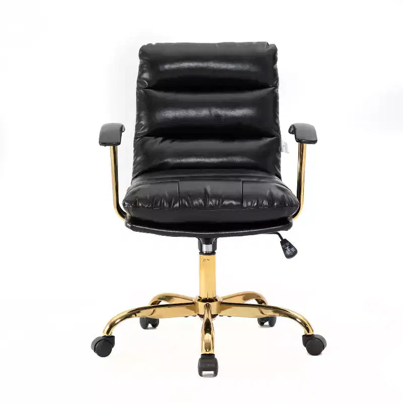 HomeStock 42 in.H Adjustable Height Black Cushion Seat Material with Swivels Executive Office Chairs