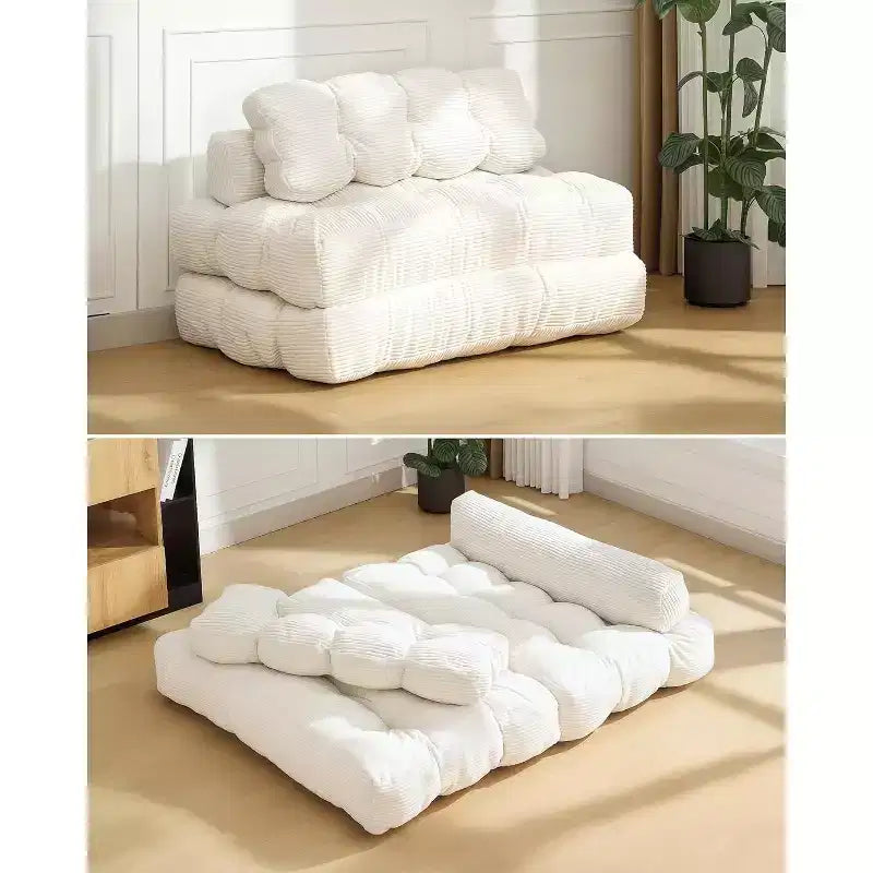 Acekool 3-in-1 Foldable Sofa Bed with Pillow, Convertible Chair for Living Room, Bedroom, or Home Office, 79x52x8