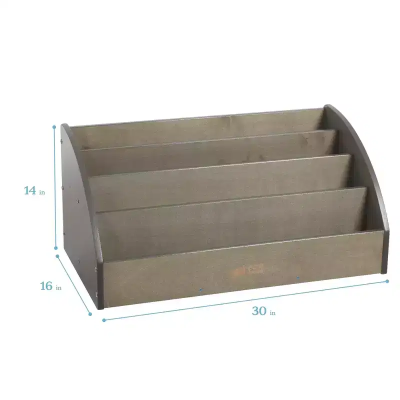 ECR4Kids Wooden Forward-Facing Toddler Book Display, Beginner Bookshelf