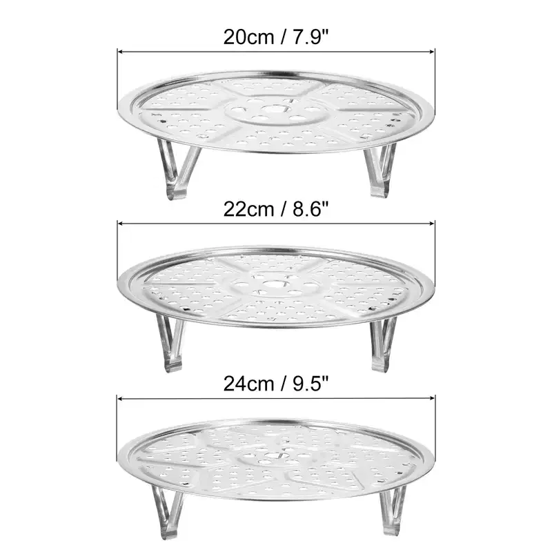 Unique Bargains Stainless Steel Durable High-Temperature Resistant Wear Resistant Steamer Rack with Stand