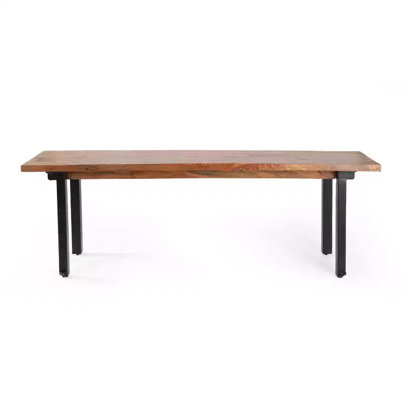 Outdoor Carlisle Benches, Black + Country Brown