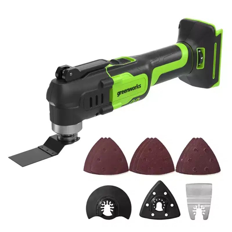 Greenworks POWERALL 24V Cordless Oscillating MultiTool with 2.0Ah Battery and Charger