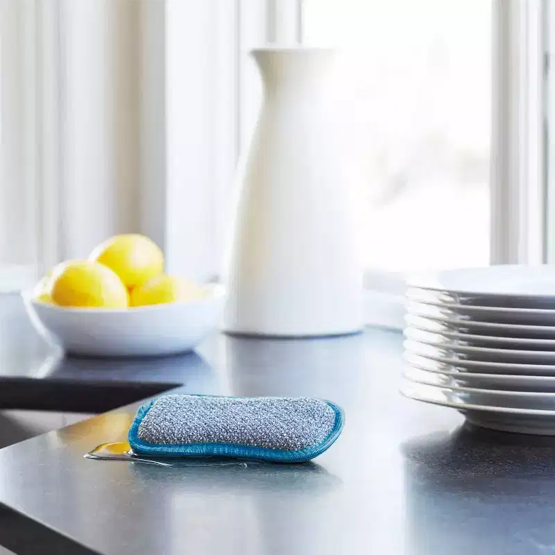 E-Cloth Washing Up Pad - Blue - 4pk: Microfiber, Cleaning Tools, Metal, Ceramic, Glass
