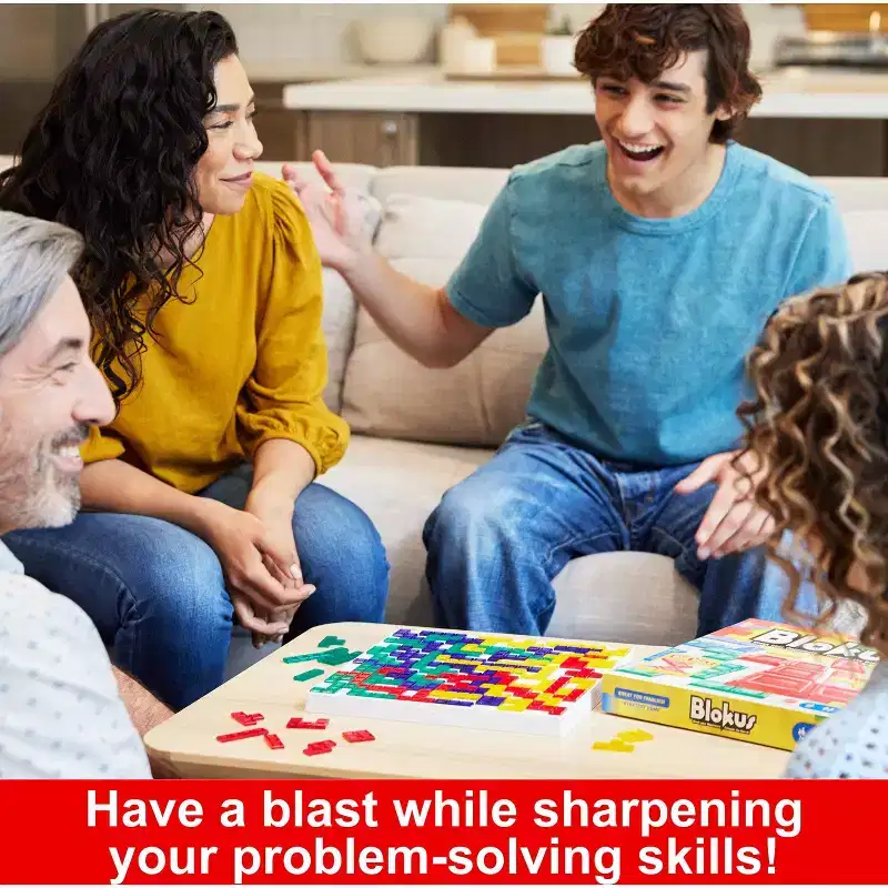 Blokus Strategy Family Board Game for Kids & Adults with Color Blind Accessible Pieces & One Rule