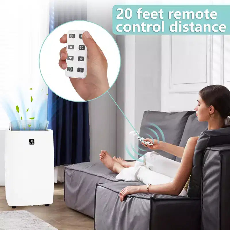 12,000 BTU 3-in-1 Portable Air Conditioner  Cooling, Dehumidification & Fan Modes for Rooms Up to 550 Sq.Ft, with 24H Timer & Remote Control