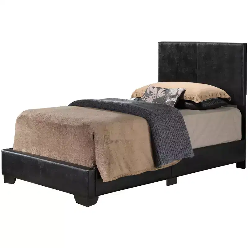 Passion Furniture Aaron Upholstered Twin Panel Bed