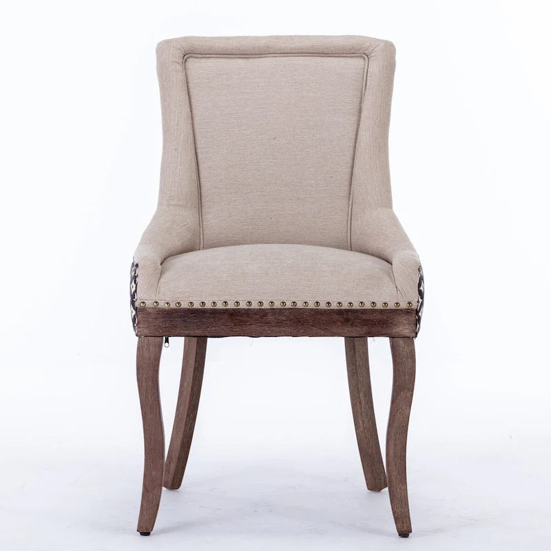 Traditional Tufted Ultra Upholstered Wingback Dining Chair Set of 4
