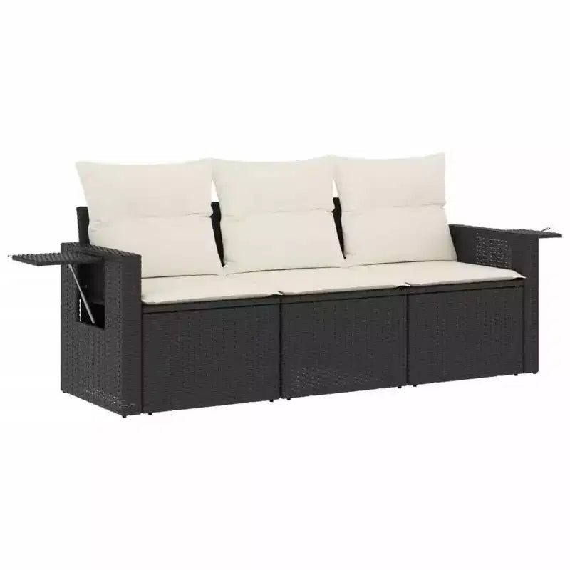 vidaXL Garden Sofa Set PE Rattan Medium Foldable Garden Sofa Set