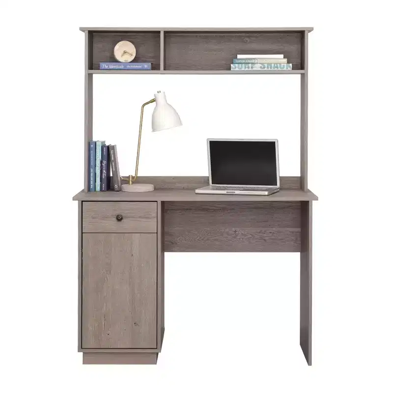GDFStudio Harper 60H Wood Desk with Hutch
