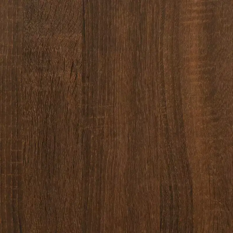 vidaXL Bookcase Brown oak Engineered wood and metal 39.4 x 13.0 x 42.7 in