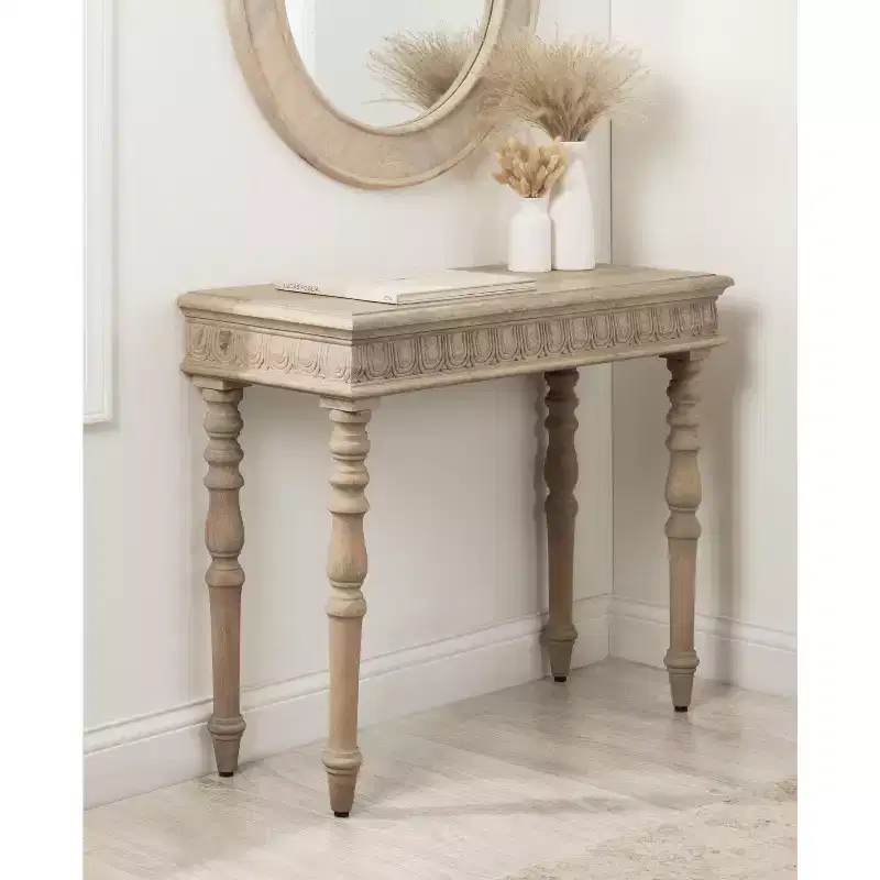 Kate and Laurel Patresa Rectangle Wood Console Table, 36x14x30, Brown