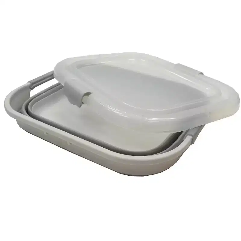 SAMMART 19.5L Set of 2 Collapsible Laundry Basket with Lid - Space Saving Storage Container