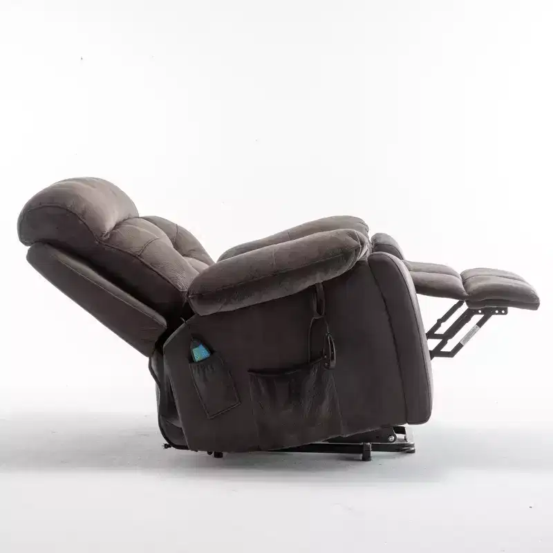 Electric Lift Massage Recliner With Heating Function And Side Pocket - ModernLuxe