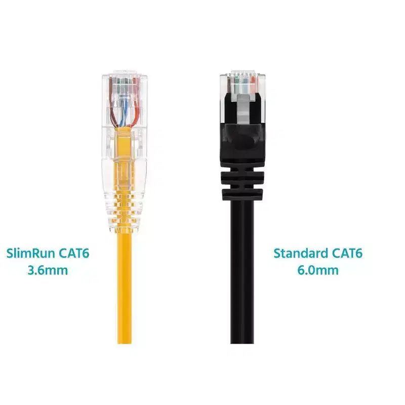 Monoprice Cat6 Ethernet Patch Cable - 2 Feet - Yellow | Network Internet Cord - Snagless RJ45 Stranded 550MHz UTP CMR Riser Rated Pure Bare Copper