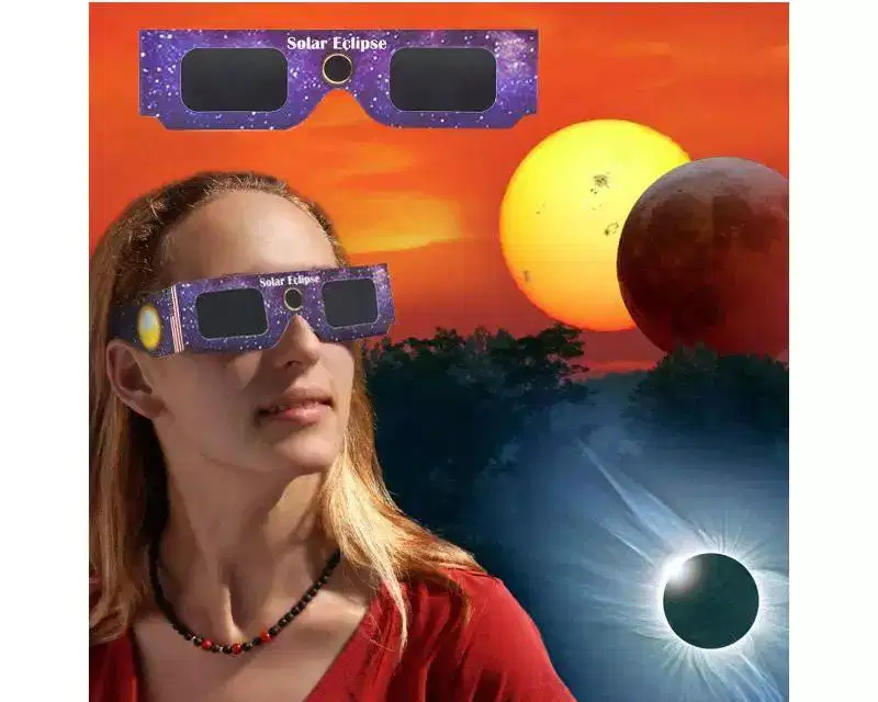 Link Solar Eclipse Glasses 2024| Safely Witness a Solar Phenomena with Family & Friends - 10 Pack