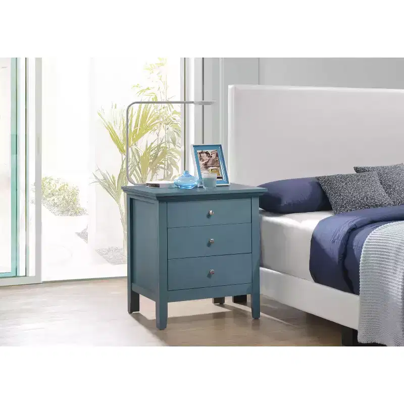 HomeStock Hammond Nightstand  26H x 24W x 18D , Drawer & Durable Oak Finish