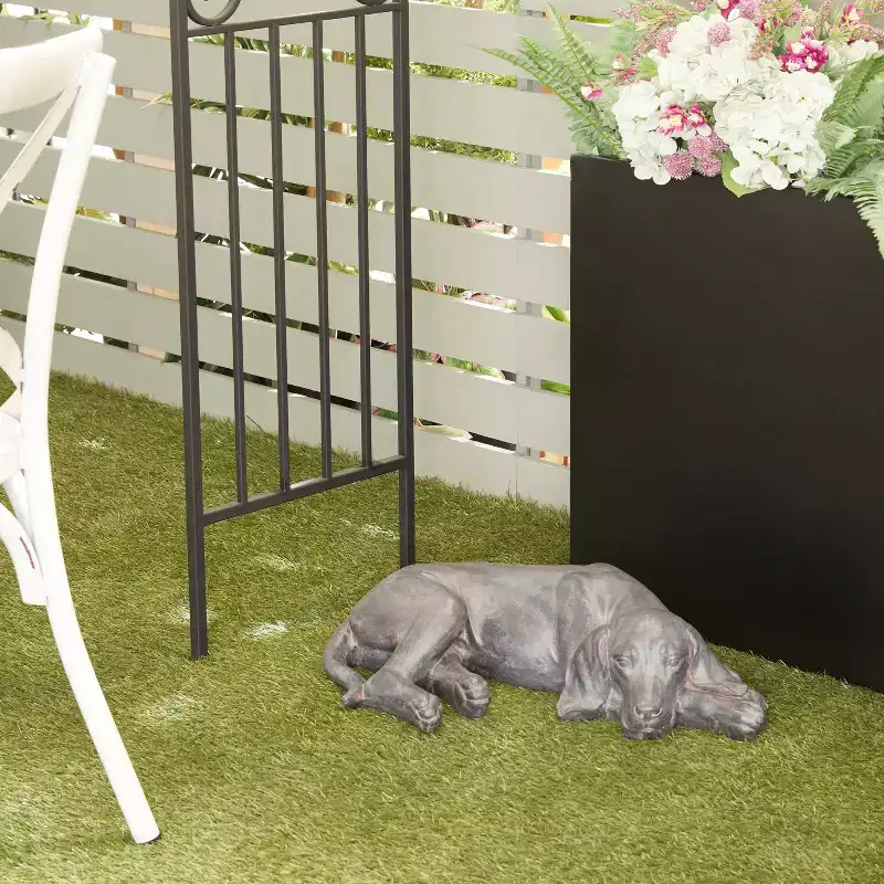5.7 Magnesium Oxide Modern Farmhouse Dog Garden Sculpture - Olivia & May