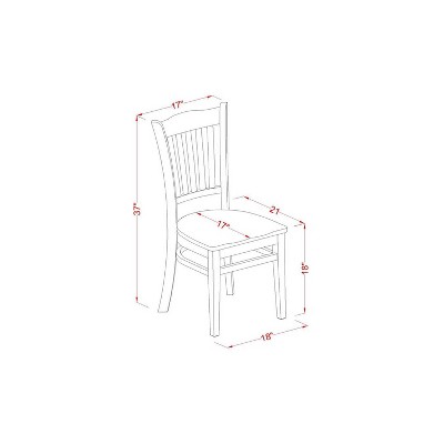 5-Piece Linen White Finish Solid Wood Top - Dining Room Set - Seats 4