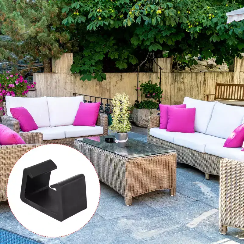 Wicker Fixed Connection Chair Fasteners Furniture Clips Black