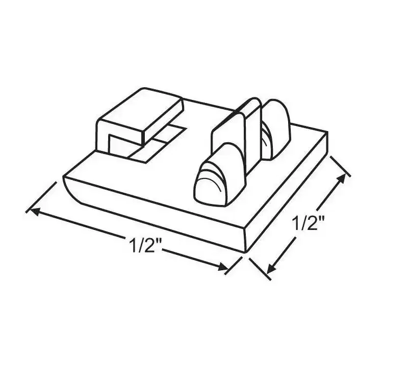Brixwell Balance Face Guide Window Hardware, 1/2 Length, 1/2 Width, Nylon Material With White Finish