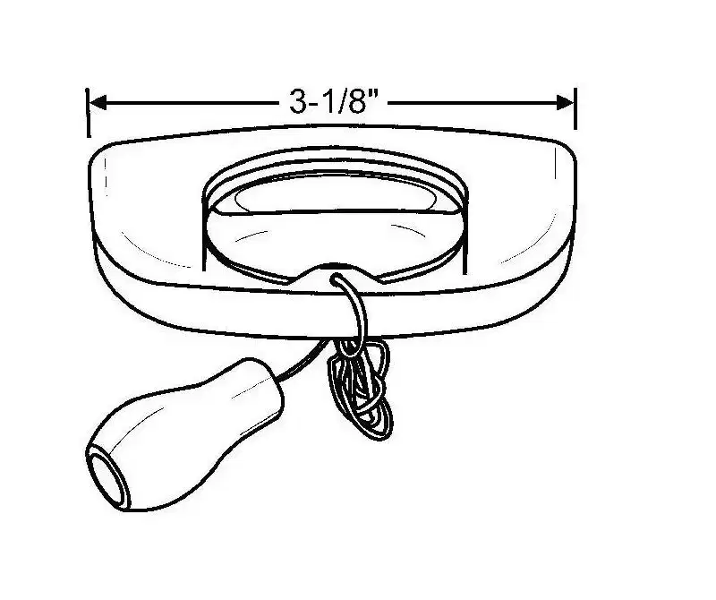 Brixwell Plastic Sash Lock Cover, Adjustable Pull Cord, White Finish