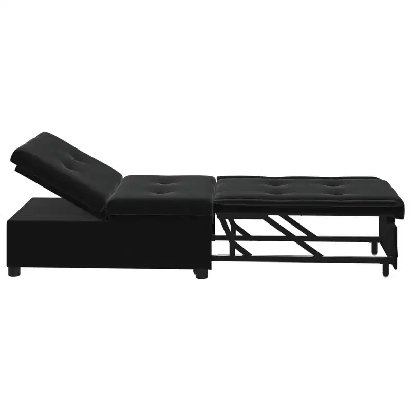Sofa Bed Dark gray 67 x 194 x 38 cm Velvet