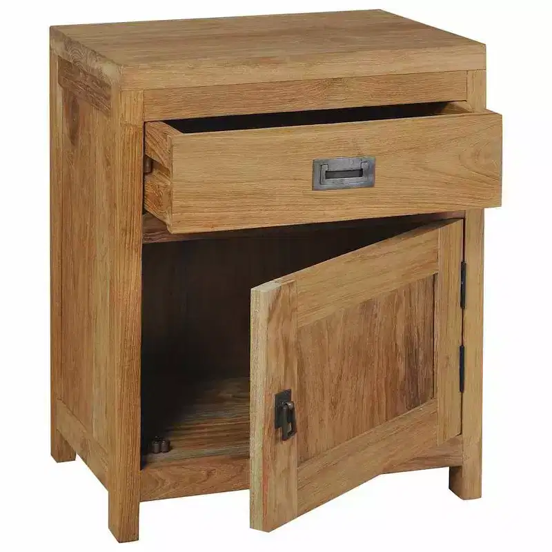 vidaXL Bedside Cabinet Solid Teak 15.7x11.8x19.7