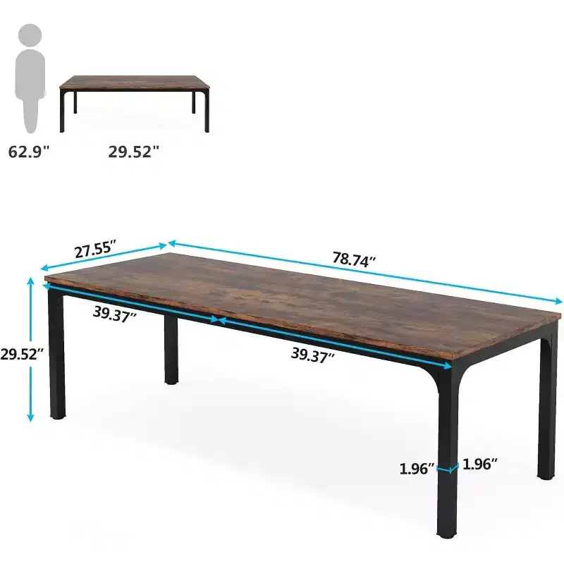 Lantine 78.7 Inches Extra Long Computer Desk