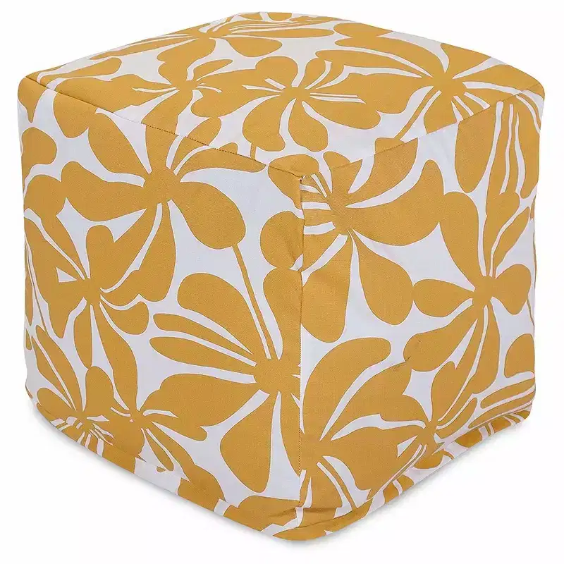 Majestic Home Goods,Cube Pouf Plantation