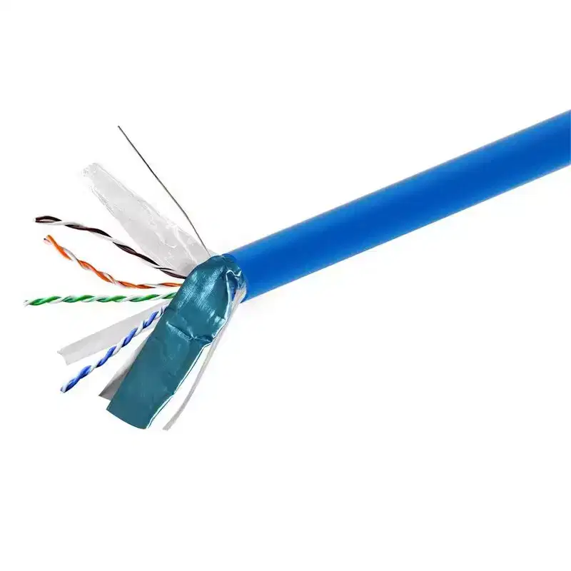 Monoprice Cat6A Plus Bulk Ethernet Network Cable - 1000ft - Blue, Bare Copper, 650MHz, F/UTP, Solid, Riser-Rated (CMR), 23AWG, 10G - Entegrade Series