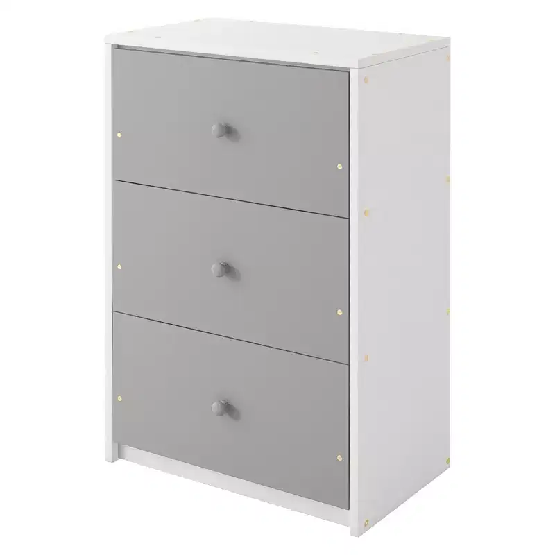 Twin over Twin Wooden Bunk Bed Frame with Drawers and Ladder -ModernLuxe