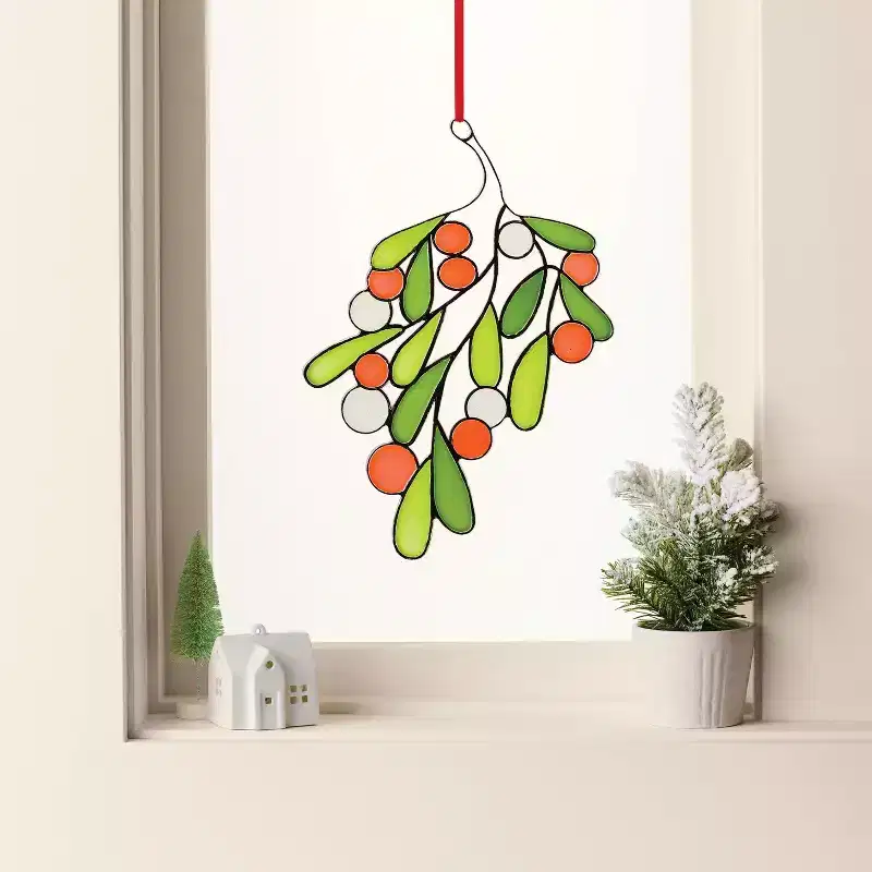 Christmas Craft Stained Glass Mistletoe Resin Kit - Mondo Llama™