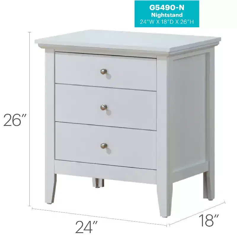HomeStock Hammond Nightstand  26H x 24W x 18D , Drawer & Durable Oak Finish