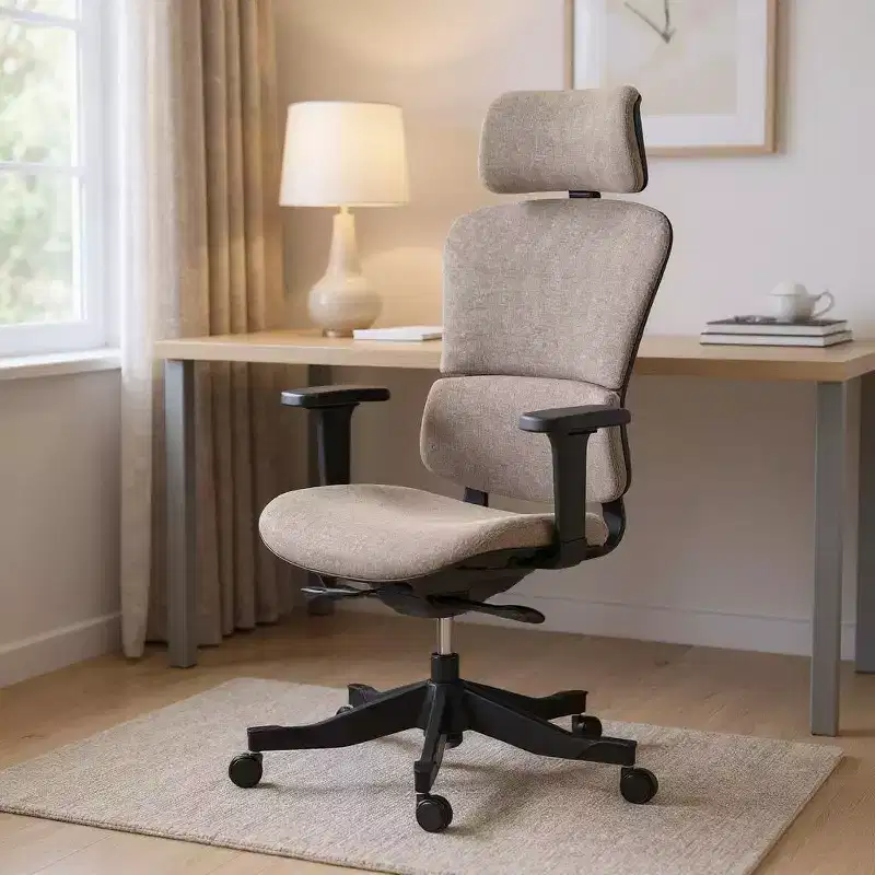 HomeRoots Set of Two Brown and Black Adjustable Height Swivel Rolling Office Chair