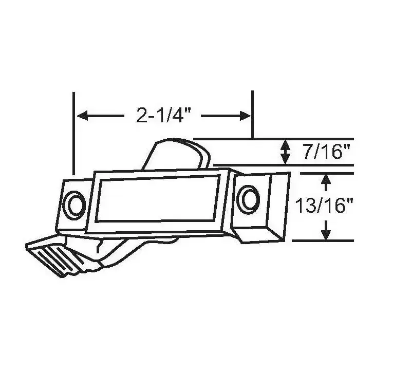 Brixwell Sliding Window Sash Lock Zinc Material, 2-1/4 Hole Center, Sweep Lock Hardware, Bronze Finish